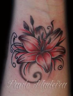 a tattoo with a flower on it