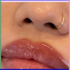 a woman's lips and nose are shown with the words lip fillers on them