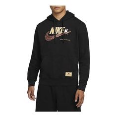 Nike NSW Coffee Bean Graphic Hoodie 'Black' DX6513-010 (Men's/Solid Color) Nike Hoodie With Logo Print For Fall, Nike Black Hoodie With Logo Print, Black Nike Hoodie With Logo Print, Nike Black Hoodie For Fall, Nike Urban Black Hoodie, Nike Black Graphic Print Sweatshirt, Nike Black Hoodie For Winter, Nike Black Cotton Hoodie, Nike Black Urban Sweatshirt