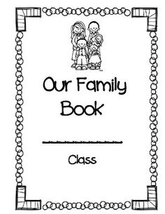 the book our family book with an image of two children