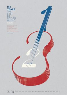 an advertisement for the british music festival's 25th anniversary celebration, featuring a guitar