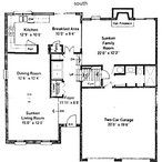 the floor plan for a two story house