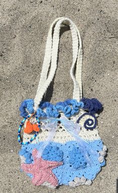 Ocean Crochet, Sea Bags, Crochet Bag, Pattern, Art