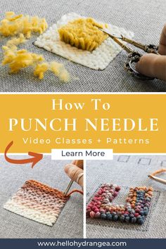 how to punch needle video classes and patterns