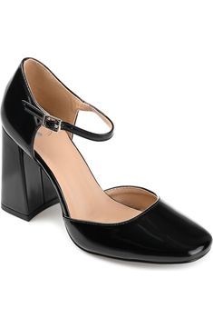 Journee Collection Hesster Mary Jane Pump (Women) | Nordstromrack Office Block Heels With Buckle Closure, Patent Leather Block Heel With Buckle Closure, Patent Leather Heels With Buckle Closure And Block Heel, Formal Block Heels With Buckle Closure And Round Toe, Formal Mary Jane Block Heels With Buckle Closure, Closed Toe Block Heels With Buckle Closure For Evening, Evening Closed Toe Block Heels With Buckle Closure, Office Mary Jane Block Heels With Ankle Strap, Evening Block Heels With Buckle Closure And Closed Toe