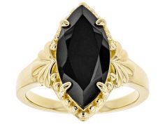 Black spinel 18k yellow gold over silver ring 3.93ct Black Stone Yellow Gold Ring, Ring With Black Stone, Dark Academia Jewelry, Black Hills Gold Rings, Spinel Jewelry, Exotic Jewelry, Spinel Gemstone, Black Hills Gold, Victorian Gold