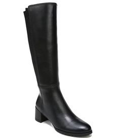 Naturalizer Brent Weatherproof Leather Block Heel Tall Boots | Dillard's Wide Calf Synthetic Boots For Work, Classic Synthetic Boots With Reinforced Heel, Leather Waterproof Boots With Medium Width And Round Toe, Wide Calf Leather Waterproof Boots For Fall, Leather Medium Width Waterproof Boots For Winter, Winter Leather Waterproof Boots Medium Width, Winter Waterproof Leather Boots Medium Width, Modern Wide Calf Leather Boots, Knee-high Waterproof Leather Boots