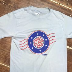 Vintage 80s First Class Dad T-Shirt. USA made 50/50 poly-cotton single stitch. Faded with no holes but some stains. Tagged size Large.   It fits like a Medium. Measurements Pit to Pit: 20" Length: 27" We ship Monday through Friday. If there is a problem with the item, just contact us and we will resolve it. We examine the items carefully but sometimes make mistakes. We have been selling vintage clothing on different online platforms since 2003. Mens T Shirts, First Class, 50 50, Vintage Outfits, Mens T, Tee Shirts, Bathing Beauties, T-shirt, Mens Outfits