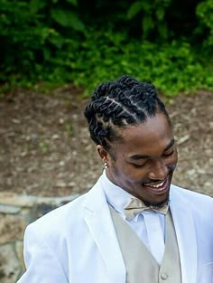 Groom Locs Hairstyles, Professional Locs For Men, Man Dreadlocks Styles, Simple Loc Styles Men, Barrel Locks Men, Barrel Locs Men, Locks Hairstyle Men, Professional Loc Styles Men, Barrel Twists Men