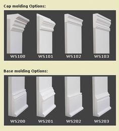 the different types of molding options