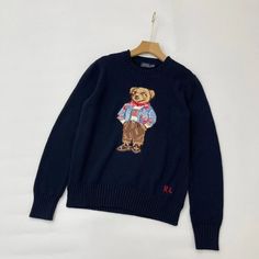 #ad Great shopping ideas for Ralph Lauren Polo Bear BRAND NEW Sweater OLD MONEY WOMENS, Fashion Women's Sweaters Ralph Lauren Bear, Ralph Lauren Polo Bear, Sweaters Women, Women Sweaters Winter, Thick Sweaters, Warm Sweaters, Embroidery Fashion, Knitting Women Sweater, Knit Fashion