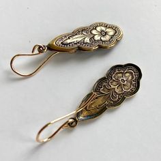 Gold Victorian Earrings, Romantic Gold Earrings, Art Nouveau Feminine Dangles, Gold Flower Earrings, 14KGF Gold Fill Ear Wires, Gift for Mom - Etsy Gold Flower Earrings, Victorian Earrings, Earrings Art, Floral Pendant, Jewelry Lookbook, Gold Filled Earrings, Gold Flower, Everyday Earrings, Art Deco Jewelry