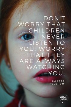 So true! Children learn so much from what we do and who we are! (Plus, click through for more great parenting quotes...) Quotes About Children Learning, Good Parenting Quotes, Quotes Family, Parenting Done Right, Mindful Parenting, Funny Girl Quotes, Learning Quotes, Super Quotes, Parenting Skills