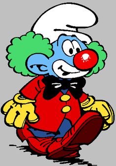 an image of a cartoon clown with green hair and red nose, sitting on the ground