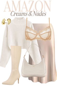 Cream Outfits For Women Classy, Amazon Chic Outfits, Cream On Cream Outfit, Amazon Outfits Women Fall 2024, Amazon Influencer Outfits 2024 Fall, Chic Elegant Outfits Classy, Amazon Outfits Women Winter