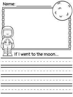 an astronaut worksheet with space theme