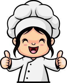 a person wearing a chef's hat giving the thumbs up