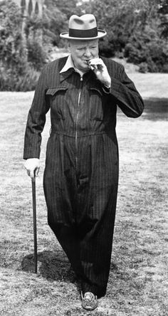 Siren suit; Winston Churchill Romper Suit, Boiler Suit, Woman Suit Fashion, Savile Row, Looks Style