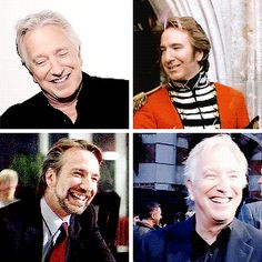 four different pictures of men in suits and ties, one with white hair smiling at the camera