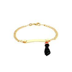 This 14k Gold filled kids bracelet is made of 3mm Cuban Curb Link chain with a Black Figa Hand Charm. It is 6 inches long and comes in a beautiful gift box. This is a great gift for any occasion. Length: 6 inch Kids ( 5 to 7 years old ) Contact us for a customized size Stone: Crystal Finish: 14k Gold Filled Lead and Nickel Free Safe to any skin type Water resistant Kids Bracelet, Kids Bracelets, Baby Bracelet, Stone Crystal, Beautiful Gift Boxes, Curb Chain, Skin Type, Link Chain, Chain Link