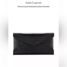 Brand New Never Used Comes With Everything As Full Set. Box, Dustbag, Authenticity Card, Original Paperwork. It’s A Beautiful Chic And Timeless Lizard Finish. Original Price On Website Before Tax Is $675 Full Set, Saint Laurent Bag, Paloma, Embossed Leather, Dust Bag, Saint Laurent, Bag Lady, Brand New, The Originals