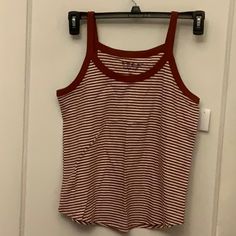 Loft Vintage Cami Size M. Armpit To Armpit 17”. 100% Cotton. Casual Brown Tank Top For Spring, Casual Striped Tank Top, Casual Striped Tank Top For Everyday, Vintage Cami, Loft, Womens Tops, Women Shopping, Color