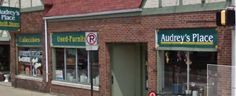 there is a store called audre's place on the side of the street