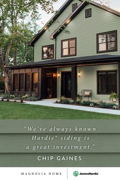 we've always known hardie siding as a great investment chip caines quote