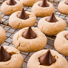 cookies with chocolate frosting on a cooling rack