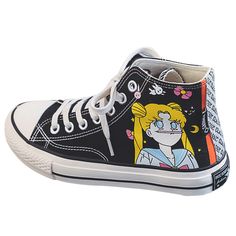 Fashion Sailor Moon Canvas Shoes PN1667 ●Size:please see the picture. ●Material: canvas ●About Shipping: We attach great importance to the orders of each customer and parcel delivery. 1.Processing time: 2-3 business days. 2.Shipping time: 10-15 business days to US, please allow 3-4 weeks shipping to other country.(Shipping times can be affected by variable customs clearance times or public holidays.) Trendy Closed Toe Canvas Shoes, Casual High-top Lace-up Sneakers With Anime Print, Black Retro Canvas Shoes With Round Toe, Casual Anime Print High-top Lace-up Sneakers, Casual High-top Sneakers With Anime Print, Casual Anime Print High-top Sneakers, Black Sneakers With Anime Print And Round Toe, Black Anime Print Sneakers With Round Toe, Casual Black High-top Sneakers With Anime Print