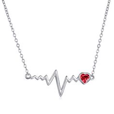 PRICES MAY VARY. Heartbeat necklace,fashion and classic heartbeat design,love and life is always on the way,never stop Heartbeat necklace crafted in 925 sterling silver;polish craft not easy to be oxidized change color;nickel-free, lead-free, cadmium-free and hypoallergenic, silver anklet:long time wearing keeps you a good health Heartbeat EKG pendant length size:25mm(0.98inches);Necklace chain length:18 inches long +2inches adjustable length;fit all kinds of neck Simple CZ sterling silver heart Palm Tree Necklace, Heartbeat Necklace, Meaningful Necklace, Silver Anklet, Silver Polish, Necklace For Her, Necklace Chain Lengths, Necklace Craft, Silver Anklets