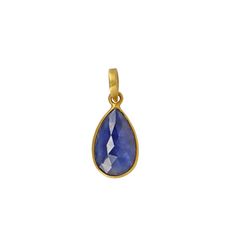 Blue Sapphire Cabochon Rose-Cut Gemstone Handmade Pendant, 18k Solid Yellow Gold Bezel Set Sapphire Pendant  Product Details >Style:  Pendant >Material:  18k solid yellow Gold  >Main Stone: Natural Rose Cut Blue Sapphire >Gemstone Shape: Teardrop >Pendant Length: 25mm Approx  (Without Chain) >Pendant Width : 10.5mm Approx >Gemstone weight : 5.59 carats Approx   >Gross Weight :  1.763 grams Approx >Setting : Bezel   Note: This Pendant is without chain (Extra Charges for the chain) *Production Tim Gold Tanzanite Jewelry With Bezel Setting, Sapphire Drop Gemstone Jewelry, Yellow Gold Teardrop Gemstone, Teardrop Tanzanite Jewelry In Yellow Gold, Gold Tanzanite Teardrop Jewelry, Tanzanite Teardrop Gemstone Jewelry, Gold Tanzanite Jewelry With Faceted Design, Teardrop Tanzanite Gemstone Jewelry, Faceted Teardrop Pendant In Yellow Gold