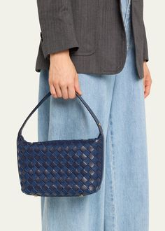 Bottega Veneta Mini Wallace Denim Top-Handle Bag - Bergdorf Goodman Anthropologie Bag, Anthropologie Bags, Handle Bag, Bergdorf Goodman, Denim Top, Top Designers, Bottega Veneta, Top Handle, Fondant