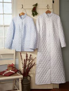 Quilted Flannel Robe Winter Cotton Sleep Robe, Winter Sleep Robe In Cotton, Winter Sleep Cotton Robe, Cozy Winter Robe For Daywear, Flannel Robe, Diy Clothing, Cotton Flannel, Mandarin Collar, Stay Warm