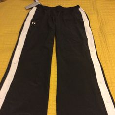 New With Tags Recovery Pants By Under Armour. Never Worn In Size Large. Snaps Up Both Legs. Under Armour Stretch Casual Pants, Casual Stretch Pants By Under Armour, Under Armour Black Sweatpants For Sports, Under Armour Sporty Sweatpants For Sports, Casual Under Armour Activewear For Jogging, Sporty Under Armour Joggers For Sports, Black Sporty Sweatpants By Under Armour, Black Casual Under Armour Sweatpants, Under Armour Sportswear Bottoms For Jogging