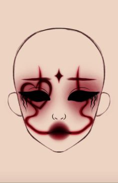 Vintage Makeup Products, Creepy Clown Makeup, Cute Clown Makeup, Halloweenský Makeup, Holloween Makeup, Makeup Charts, Creepy Makeup, Cute Halloween Makeup, Makeup Drawing