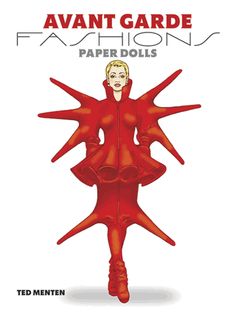 an advertisement for paper dolls featuring a woman in red