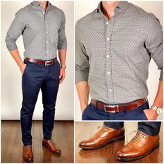 Gray Shirt Outfit Men, Gray Shirt Outfit, Shirt Outfit Men, Formal Mens Fashion, Mens Fashion Smart, Gray Shirt