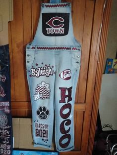 Home made homecoming overalls with vinyl. Maroon, black, white Homecoming Overalls, Senior Overalls, Pretty Braided Hairstyles, Sports Mom, Local Business, Home Made, Braided Hairstyles, Homecoming, Overalls