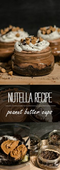 nutella recipe with peanut butter cups on top