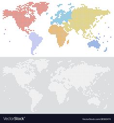 the world map with dots in different colors on white and gray background eps file available