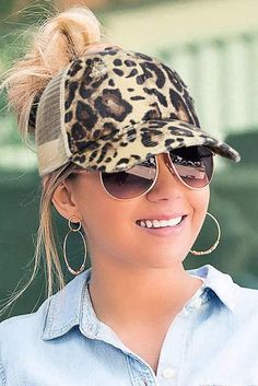 This stylish baseball cap is perfect for anyone who is always on the go! We love the timeless leopard print- it's such a stylish choice for any day. Features an adjustable band and ponytail back! Pair this cap with a graphic tee and leggings and you're ready to go! Casual Adjustable Leopard Print Hat, Casual Leopard Print Summer Hat, Trendy Adjustable Baseball Cap For Outdoor, Trendy Leopard Print Cap, Ballcap Outfit, Coverup Swimsuit, Ponytail Hat, Leopard Fashion, Womens Baseball Cap