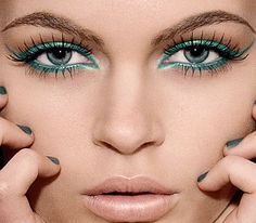 Woo Hoo lashes! Turquoise Eye Makeup, Wedding Makeup Tips, Turquoise Eyes, Bright Makeup, Cat Eye Makeup