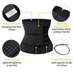 Hook on Neoprene Premium Sauna Slimming Waist Trainer - Blindly Shop Workout Corset, Workout Waist, Body Corset, Hourglass Waist, Girdles Shapewear, Tummy Shaper