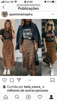 Leopard Skirt Outfit Spring, Cheetah Skirt With Graphic Tee, Cheetah Satin Skirt Outfit, Cheetah Print Skirt Outfit Summer, Leopard Print Silk Skirt Outfit, Leopard Skirt Fall Outfit, Animal Print Long Skirt Outfit, Animal Print Midi Skirt Outfit, Outfit With Leopard Skirt