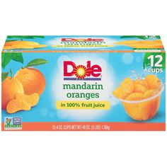 dole mandarin oranges in fruit juice, 12 - ounce boxes pack of 12