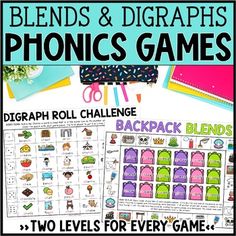 blends and digras phonics games for kids