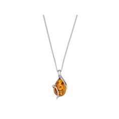 This teardrop necklace effortlessly combines the warmth of genuine amber with the cool sophistication of sterling silver. It's a striking accessory for both casual and formal occasions. Click on this JEWELRY & WATCHES GUIDE to learn about fit, styles, materials and more! This teardrop necklace effortlessly combines the warmth of genuine amber with the cool sophistication of sterling silver. It's a striking accessory for both casual and formal occasions. Click on this JEWELRY & WATCHES GUIDE to l Elegant Orange Baltic Amber Necklace, Elegant Baltic Amber Necklace In Orange, Teardrop Baltic Amber Necklace, Teardrop Baltic Amber Necklace In Amber Color, Elegant Amber Teardrop Pendant Necklaces, Sterling Silver Amber Teardrop Pendant Necklace, Amber Teardrop Pendant Necklace In Sterling Silver, Amber Teardrop Necklace With Polished Finish, Polished Teardrop Amber Necklace