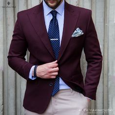 Signori » Media Suit Combinations, Purple Suits, Burgundy Suit, Mens Fashion Inspiration, Mens Style Guide, Fashion Suits For Men