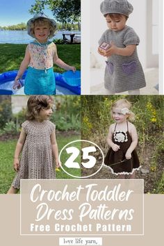 25 FREE CROCHET TODDLER DRESS PATTERNS Crochet Toddler Dress, Dress Crochet Pattern, Toddler Dress Patterns, Crochet Toddler, Adorable Crochet, Dress Crochet, Toddler Dress, Dress Patterns, Free Crochet